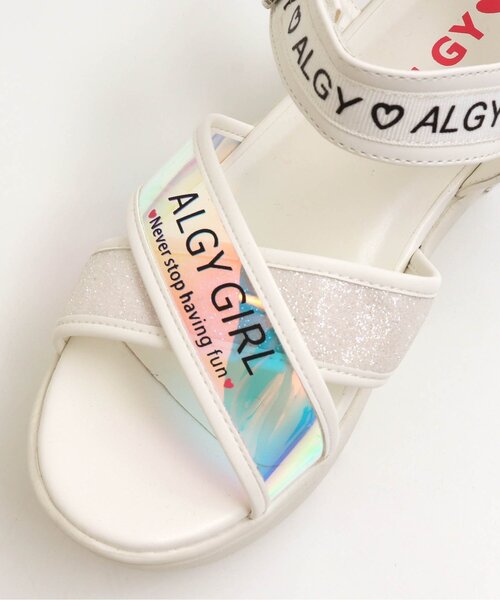 algy（アルジー）の「/(レ）PVCクロスサンダル（サンダル・キッズ・ブラック/オフホワイト・23/24/22/20/21）」の7枚目の写真