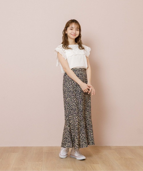 flower(フラワー)の「マーメイドスウィンギングスカート(スカート・レディース・ネイビー/イエロー・FREE)」の8枚目の写真