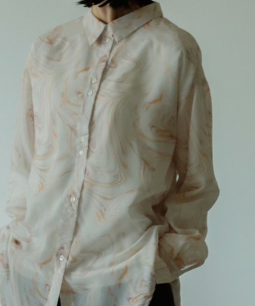 VACANCY（ヴァカンシー）の「アソート柄シアーオーバーシャツ（シャツ/ブラウス・レディース・オレンジ/その他/グレー/イエロー・FREE）」の15枚目の写真