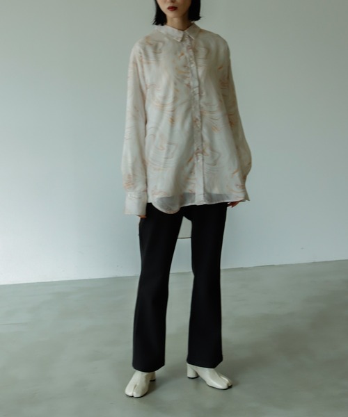 VACANCY（ヴァカンシー）の「アソート柄シアーオーバーシャツ（シャツ/ブラウス・レディース・オレンジ/その他/グレー/イエロー・FREE）」の22枚目の写真