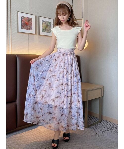 RESEXXY（リゼクシー）の「チュールマキシフレアスカート（スカート・レディース・ベージュ/その他1/ブラウン・FREE）」の11枚目の写真