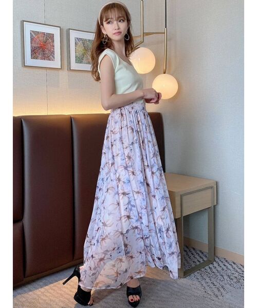 RESEXXY（リゼクシー）の「チュールマキシフレアスカート（スカート・レディース・ベージュ/その他1/ブラウン・FREE）」の13枚目の写真