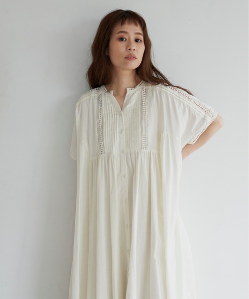 Libra Cue(リブラ キュー)の「梯子レースリラックスボリュームワンピース(ワンピース・レディース・ホワイト/ブラック/ネイビー・FREE)」の11枚目の写真