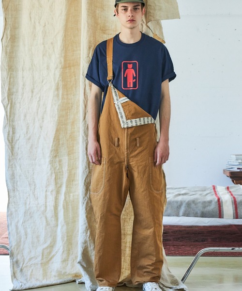 AlexanderLeeChang（アレキサンダーリーチャン）の「AlexanderLeeChang/アレキサンダーリーチャン OVERALLS 21 オーバーオール21 AC042106（サロペット/オーバーオール・メンズ・チャコールグレー/ベージュ/パープル・2/3）」の3枚目の写真