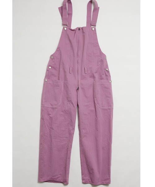 AlexanderLeeChang（アレキサンダーリーチャン）の「AlexanderLeeChang/アレキサンダーリーチャン OVERALLS 21 オーバーオール21 AC042106（サロペット/オーバーオール・メンズ・チャコールグレー/ベージュ/パープル・2/3）」の4枚目の写真
