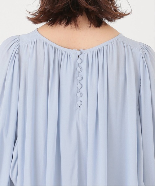 Simplicite（サンプリシテ）の「ウシロボタンギャザーブラウス（シャツ/ブラウス・レディース・サックスブルー/ベージュ・FREE）」の11枚目の写真