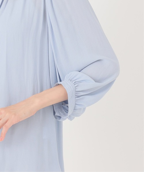 Simplicite（サンプリシテ）の「ウシロボタンギャザーブラウス（シャツ/ブラウス・レディース・サックスブルー/ベージュ・FREE）」の14枚目の写真