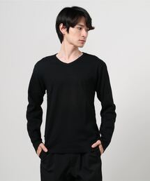 AVIREX | AVIREX/アヴィレックス　デイリー テレコ Vネック ロングスリーブ ティーシャツ/ DAILY TRECO V-NECK L/S T-SHIRT(Tシャツ/カットソー)