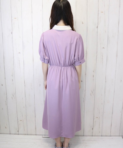 Hamble by Par Avion（ハンブルバイパラビオン）の「刺繍ワンピース（ワンピース・レディース・ラベンダー/アイボリー・ONESIZE）」の8枚目の写真