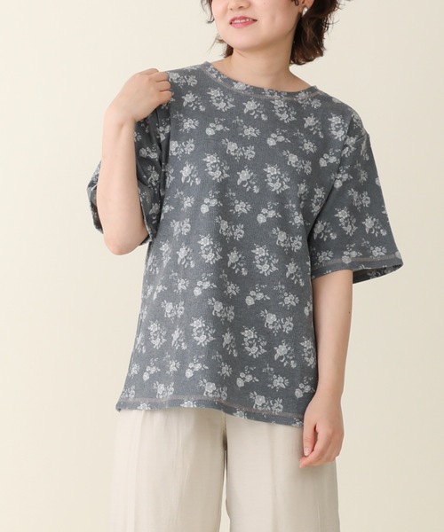 sakishimatokyo（サキシマトーキョー）の「【ZOZO限定】サキシマamp「レトロボタニカル柄配色TEE」（Tシャツ/カットソー・レディース・ブラック/ベージュ/グレー/オフホワイト/グリーン・FREE）」の2枚目の写真