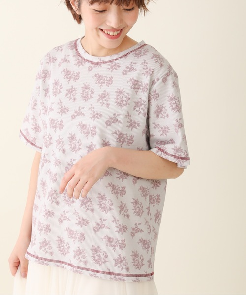 sakishimatokyo（サキシマトーキョー）の「【ZOZO限定】サキシマamp「レトロボタニカル柄配色TEE」（Tシャツ/カットソー・レディース・ブラック/ベージュ/グレー/オフホワイト/グリーン・FREE）」の14枚目の写真