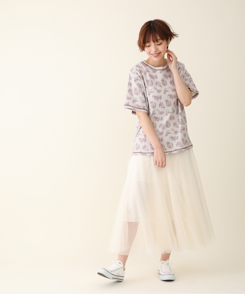 sakishimatokyo（サキシマトーキョー）の「【ZOZO限定】サキシマamp「レトロボタニカル柄配色TEE」（Tシャツ/カットソー・レディース・ブラック/ベージュ/グレー/オフホワイト/グリーン・FREE）」の12枚目の写真