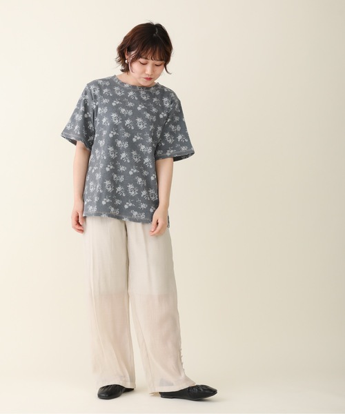 sakishimatokyo（サキシマトーキョー）の「【ZOZO限定】サキシマamp「レトロボタニカル柄配色TEE」（Tシャツ/カットソー・レディース・ブラック/ベージュ/グレー/オフホワイト/グリーン・FREE）」の9枚目の写真