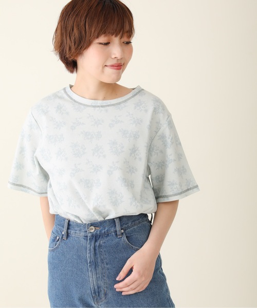 sakishimatokyo（サキシマトーキョー）の「【ZOZO限定】サキシマamp「レトロボタニカル柄配色TEE」（Tシャツ/カットソー・レディース・ブラック/ベージュ/グレー/オフホワイト/グリーン・FREE）」の10枚目の写真