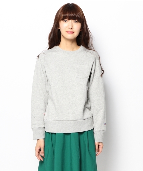 CIAOPANIC（チャオパニック）の「【RUSSELL】別注T/C裏毛ポケ付きP/O（スウェット・レディース・グレー/レッド/グリーン/チャコールグレー/ブルー・FREE/LARGE/MEDIUM）」の6枚目の写真