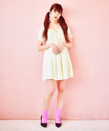 PUNYUS | 小花柄スクエアネックワンピース(ワンピース)