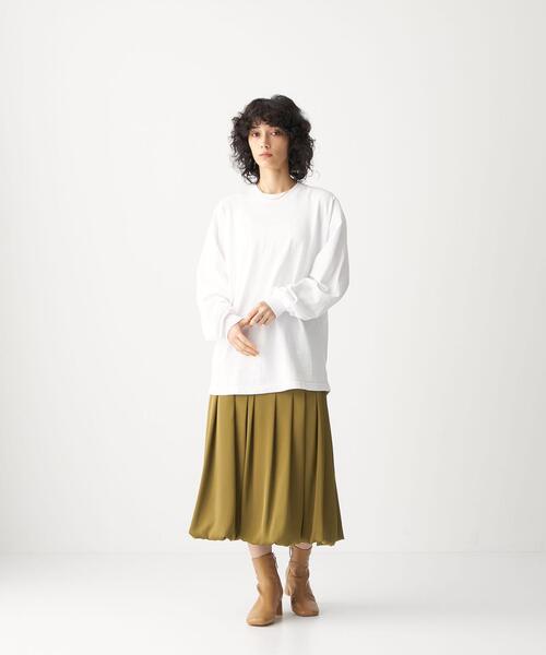 CITEN(シテン)の「<CITEN(シテン)> サテン バルーン スカート(スカート・レディース・クリーム/コバルトブルー/オリーブ・FREE)」の19枚目の写真