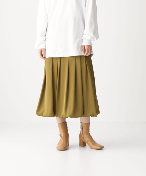 CITEN(シテン)の「<CITEN(シテン)> サテン バルーン スカート(スカート・レディース・クリーム/コバルトブルー/オリーブ・FREE)」の4枚目の写真