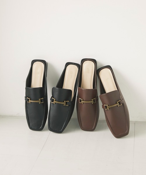 CRAFT STANDARD BOUTIQUE（クラフトスタンダードブティック）の「オーバーヒールビットローファーミュール　＊（ローファー・レディース・ブラック/ブラウン・M/L）」の3枚目の写真