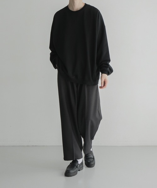 remer（リメール）の「loose basic sweat/ルーズベーシックスウェット（スウェット・メンズ・ライトグレー/ブラック/カーキ/ブルーグレー/チャコールグレー・SMALL/MEDIUM/LARGE）」の6枚目の写真