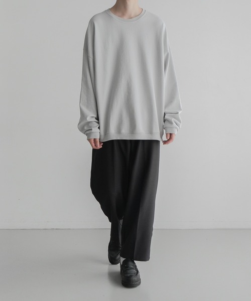 remer（リメール）の「loose basic sweat/ルーズベーシックスウェット（スウェット・メンズ・ライトグレー/ブラック/カーキ/ブルーグレー/チャコールグレー・SMALL/MEDIUM/LARGE）」の7枚目の写真
