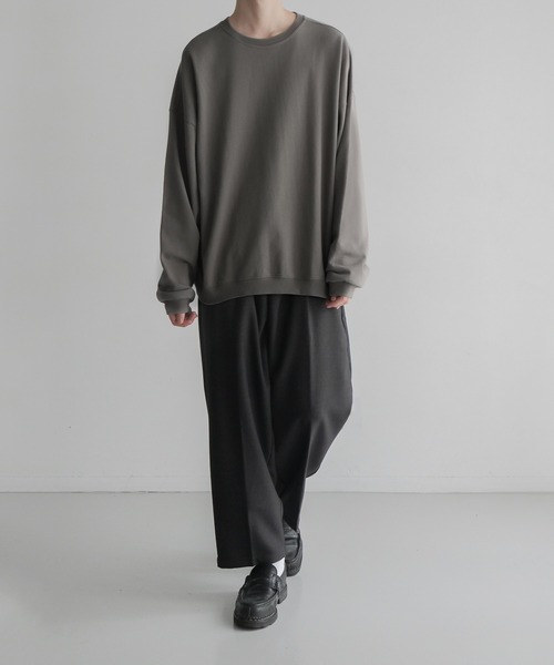 remer（リメール）の「loose basic sweat/ルーズベーシックスウェット（スウェット・メンズ・ライトグレー/ブラック/カーキ/ブルーグレー/チャコールグレー・SMALL/MEDIUM/LARGE）」の9枚目の写真