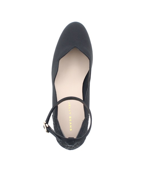 JELLY BEANS（ジェリービーンズ）の「ヒールリボンフラワーカットパンプス<ふわさら>(204-42717)JELLY BEANS(ジェリービーンズ)（パンプス・レディース・ブラック/ピンク/ダークベージュ/ライトグレー/スモークピンク・23/24/24.5/23.5/22.5/21.5/22/25/25.5）」の14枚目の写真