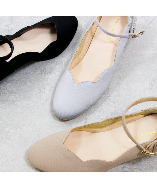 JELLY BEANS（ジェリービーンズ）の「ヒールリボンフラワーカットパンプス<ふわさら>(204-42717)JELLY BEANS(ジェリービーンズ)（パンプス・レディース・ブラック/ピンク/ダークベージュ/ライトグレー/スモークピンク・23/24/24.5/23.5/22.5/21.5/22/25/25.5）」の17枚目の写真