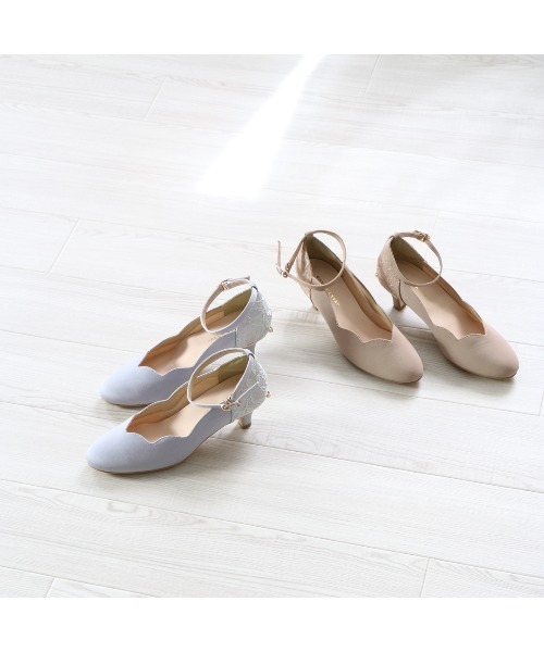 JELLY BEANS（ジェリービーンズ）の「ヒールリボンフラワーカットパンプス<ふわさら>(204-42717)JELLY BEANS(ジェリービーンズ)（パンプス・レディース・ブラック/ピンク/ダークベージュ/ライトグレー/スモークピンク・23/24/24.5/23.5/22.5/21.5/22/25/25.5）」の20枚目の写真