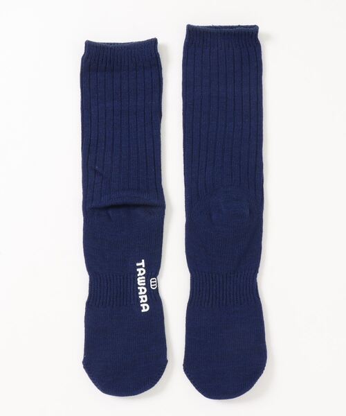 TAWARA（タワラ）の「メリノウールミックスリブクルーソックス（ソックス/靴下・レディース・ピンク/グリーン/レッド/マスタード/ネイビー/ターコイズブルー/オレンジ/杢グレー/ブラック・M/S）」の10枚目の写真