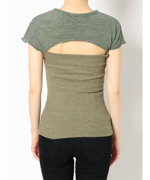 EMODA（エモダ）の「クロップカバートップ（Tシャツ/カットソー・レディース・ブラック/カーキ/ブラウン・FREE）」の18枚目の写真