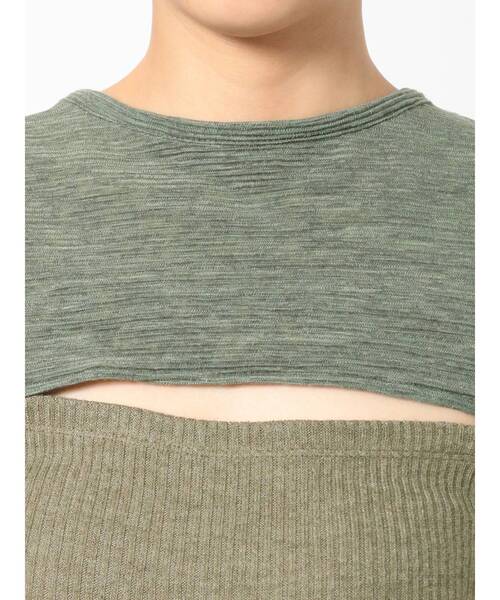 EMODA（エモダ）の「クロップカバートップ（Tシャツ/カットソー・レディース・ブラック/カーキ/ブラウン・FREE）」の19枚目の写真