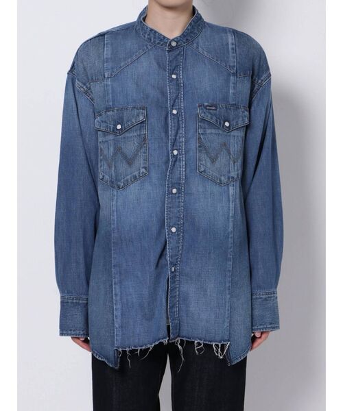 Ungrid（アングリッド）の「Wrangler別注 リメイクデニムシャツ（シャツ/ブラウス・レディース・ブラック/ブルー・FREE）」の15枚目の写真