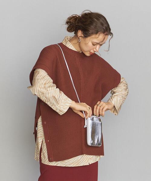 BEAUTY&YOUTH UNITED ARROWS(ビューティーアンドユースユナイテッドアローズ)の「BY リブニットベスト -2WAY/ウォッシャブル-(ベスト・レディース・ダークブラウン/オフホワイト/オレンジ系その他・FREE)」の21枚目の写真