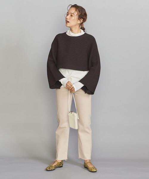 BEAUTY&YOUTH UNITED ARROWS(ビューティーアンドユースユナイテッドアローズ)の「BY リブニットベスト -2WAY/ウォッシャブル-(ベスト・レディース・ダークブラウン/オフホワイト/オレンジ系その他・FREE)」の10枚目の写真