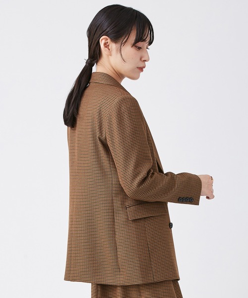 KASHIYAMA（カシヤマ）の「＜ウォッシャブル＞ウルコ チェックダブルジャケット（テーラードジャケット・レディース・ブラウン系その他/ベージュ系その他・マルチサイズ）」の2枚目の写真