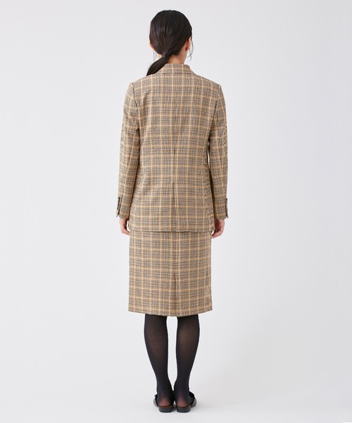 KASHIYAMA（カシヤマ）の「＜ウォッシャブル＞ウルコ チェックダブルジャケット（テーラードジャケット・レディース・ブラウン系その他/ベージュ系その他・マルチサイズ）」の9枚目の写真