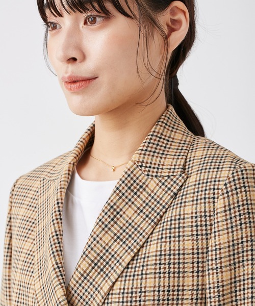 KASHIYAMA（カシヤマ）の「＜ウォッシャブル＞ウルコ チェックダブルジャケット（テーラードジャケット・レディース・ブラウン系その他/ベージュ系その他・マルチサイズ）」の10枚目の写真