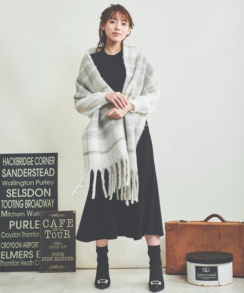 NOELA（ノエラ）の「ドッキングリブニットワンピース（ワンピース・レディース・ブラウン/ブラック/オレンジ・フリー）」の6枚目の写真