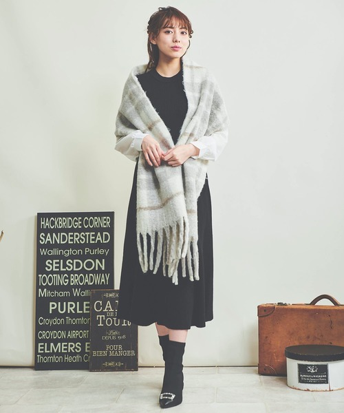 NOELA（ノエラ）の「ドッキングリブニットワンピース（ワンピース・レディース・ブラウン/ブラック/オレンジ・フリー）」の7枚目の写真