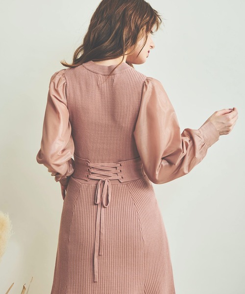 NOELA（ノエラ）の「ドッキングリブニットワンピース（ワンピース・レディース・ブラウン/ブラック/オレンジ・フリー）」の15枚目の写真