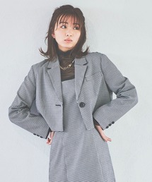 FREE'S MART | ◆チェック柄短丈コンパクトジャケット(テーラードジャケット)