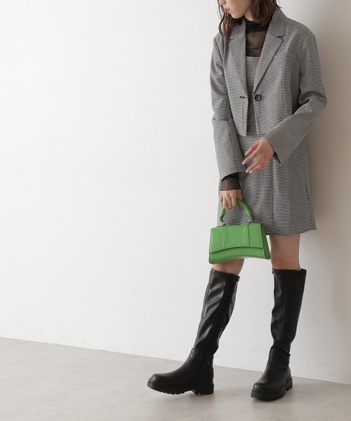 FREE'S MART(フリーズマート)の「◆チェック柄短丈コンパクトジャケット(テーラードジャケット・レディース・ブラック系その他/ブラウン系その他・FREE)」の8枚目の写真