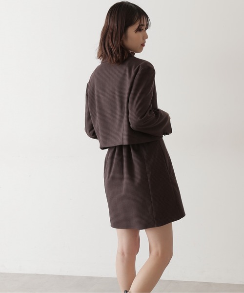 FREE'S MART(フリーズマート)の「◆チェック柄短丈コンパクトジャケット(テーラードジャケット・レディース・ブラック系その他/ブラウン系その他・FREE)」の5枚目の写真