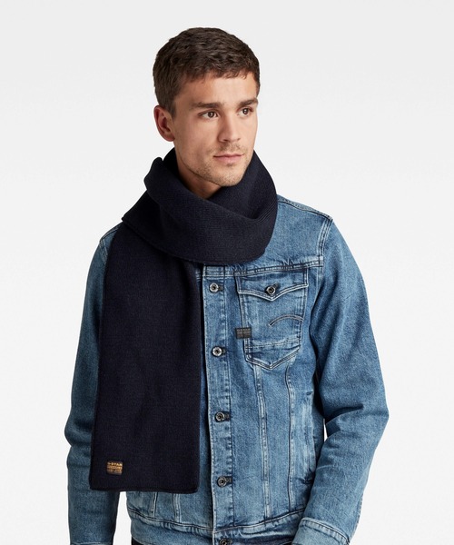 G-STAR（ジースター）の「EFFO SCARF/マフラー（マフラー・メンズ・ダークブルー/グリーン系その他・ONE SIZE）」の2枚目の写真
