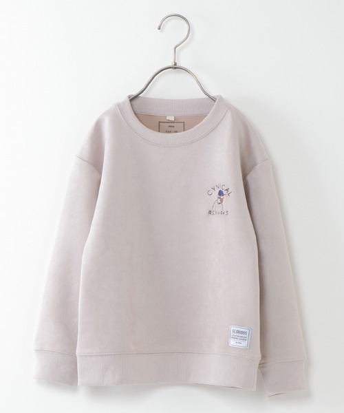 ikka(イッカ)の「【キッズ】フェイクスウェード刺繍プルオーバー(120~160cm)(スウェット・キッズ・ダークグレー/ベージュ・120/130/140/150/160)」の2枚目の写真