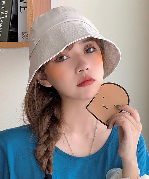 c.u.l（シーユーエル）の「【c.u.l】ツイルコットンベーシックバケットハット cula283（ハット・レディース・ブルー/ブラック/ホワイト・FREE）」の5枚目の写真