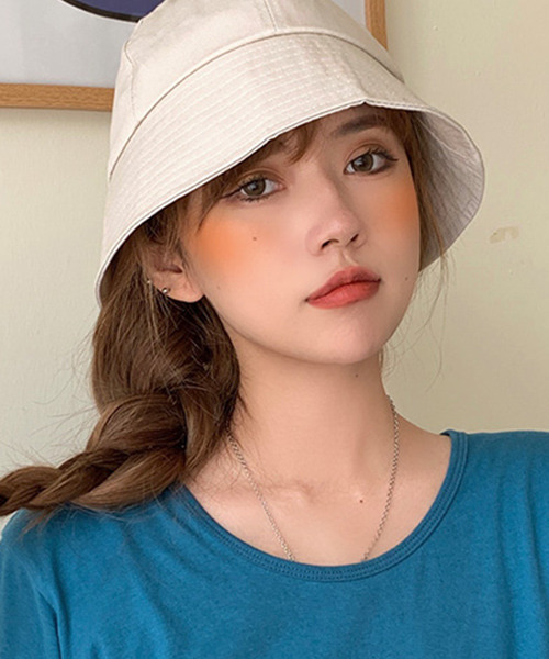 c.u.l（シーユーエル）の「【c.u.l】ツイルコットンベーシックバケットハット cula283（ハット・レディース・ブルー/ブラック/ホワイト・FREE）」の7枚目の写真