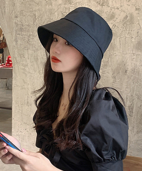 c.u.l（シーユーエル）の「【c.u.l】ツイルコットンベーシックバケットハット cula283（ハット・レディース・ブルー/ブラック/ホワイト・FREE）」の8枚目の写真