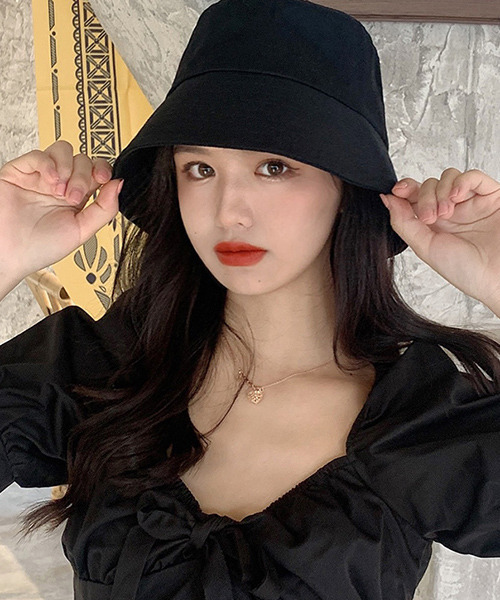 c.u.l（シーユーエル）の「【c.u.l】ツイルコットンベーシックバケットハット cula283（ハット・レディース・ブルー/ブラック/ホワイト・FREE）」の9枚目の写真